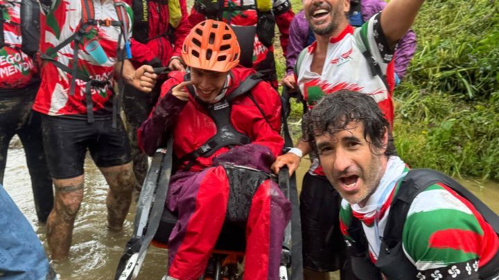 Hegoak Mendian le trail Ahargo en Joelette